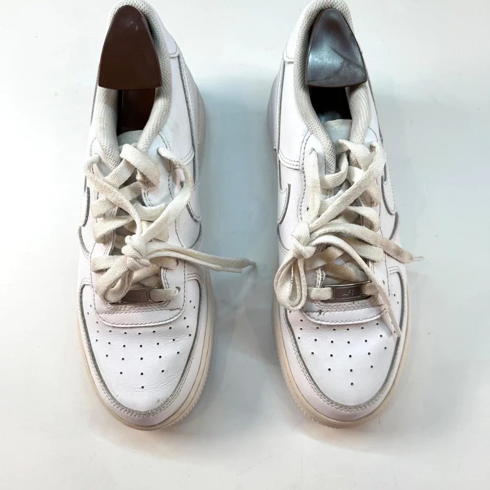 Nike Air Force 1 Low White Sneakers Youth Size 7Y